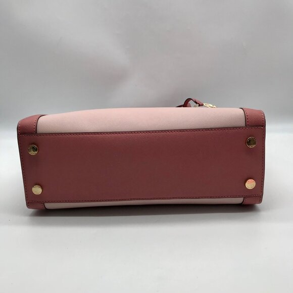 Michael Kors Pink Saffiano Leather Dillon Convertible Satchel Bag - Picture 5 of 10